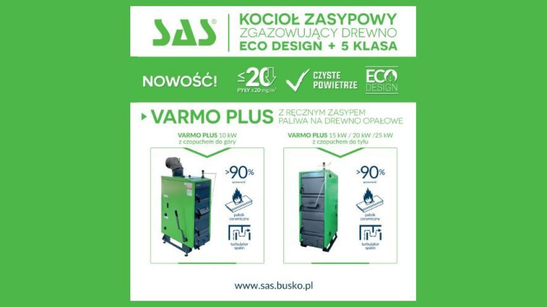 Nowy kocioł VARMO PLUS od SAS - innowacyjne ogrzewanie z drewna opalowego