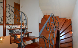 Kręte schody zabiegowe za 6000, balustrada za 5700 zł