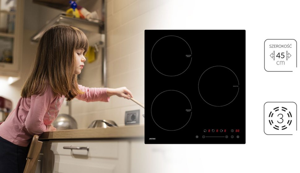 Płyta indukcyjna MPM-45-IM-07 zmieści się w każdej kuchni.