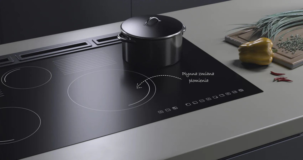 Płyta gazowa bez płomieni (gaz pod szkłem) Innova Premium 5 palnikowa 