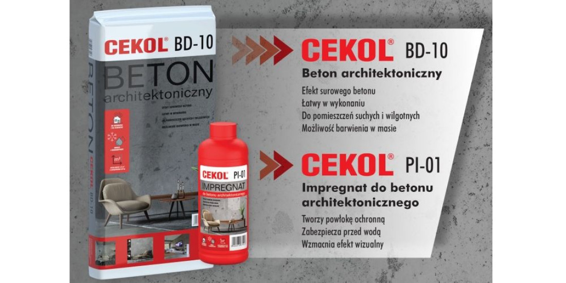 CEKOL BD-10 - odkryj zachwycający efekt surowego betonu w Twoim wnętrzu