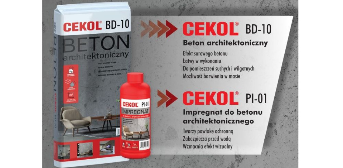 CEKOL BD-10 - odkryj zachwycający efekt surowego betonu w Twoim wnętrzu
