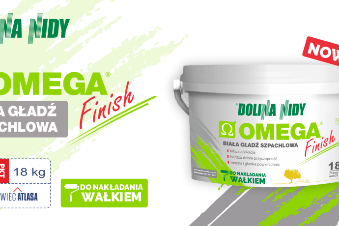 Dolina Nidy Omega Finish - biała gładź szpachlowa do szybkiego i wygodnego wykańczania ścian