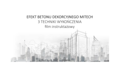 Efekt betonu na ścianie - instruktaż nakładania MITECH ARTBETON