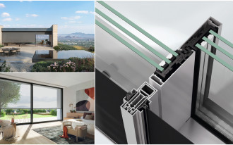 Nowość! Drzwi przesuwne Schüco ze zintegrowaną roletą tekstylną