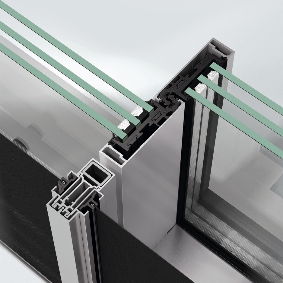 Dzięki minimalnej szerokości prowadnicy roleta AB ZDS doskonale wtapia się w system przesuwny.