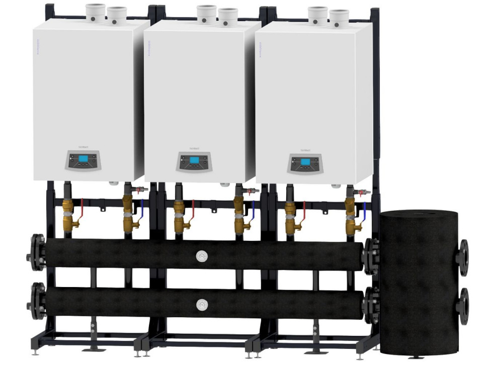 Kaskada gazowych kotłów kondensacyjnych dużej mocy Termet ECOCONDENS CRYSTAL 100