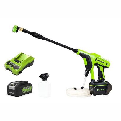24V myjka ciśnieniowa Greenworks G24PWK4 zestaw ładowarka + aku 4Ah