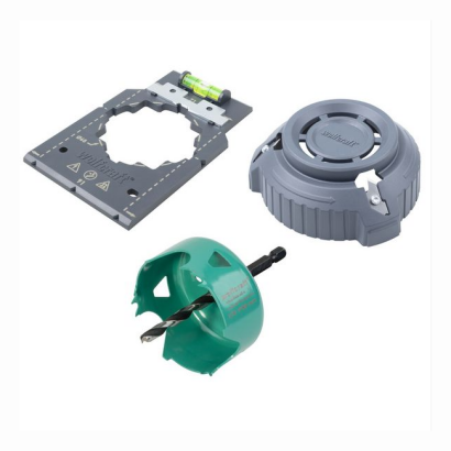 Zestaw do montażu puszek elektrycznych w suchej zabudowie, Wolfcraft