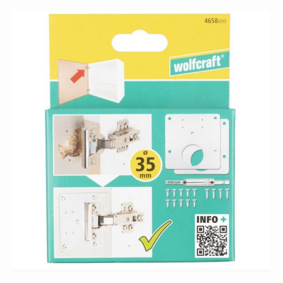 Zestaw naprawczy do zawiasów puszkowych, po stronie drzwiczek, Wolfcraft