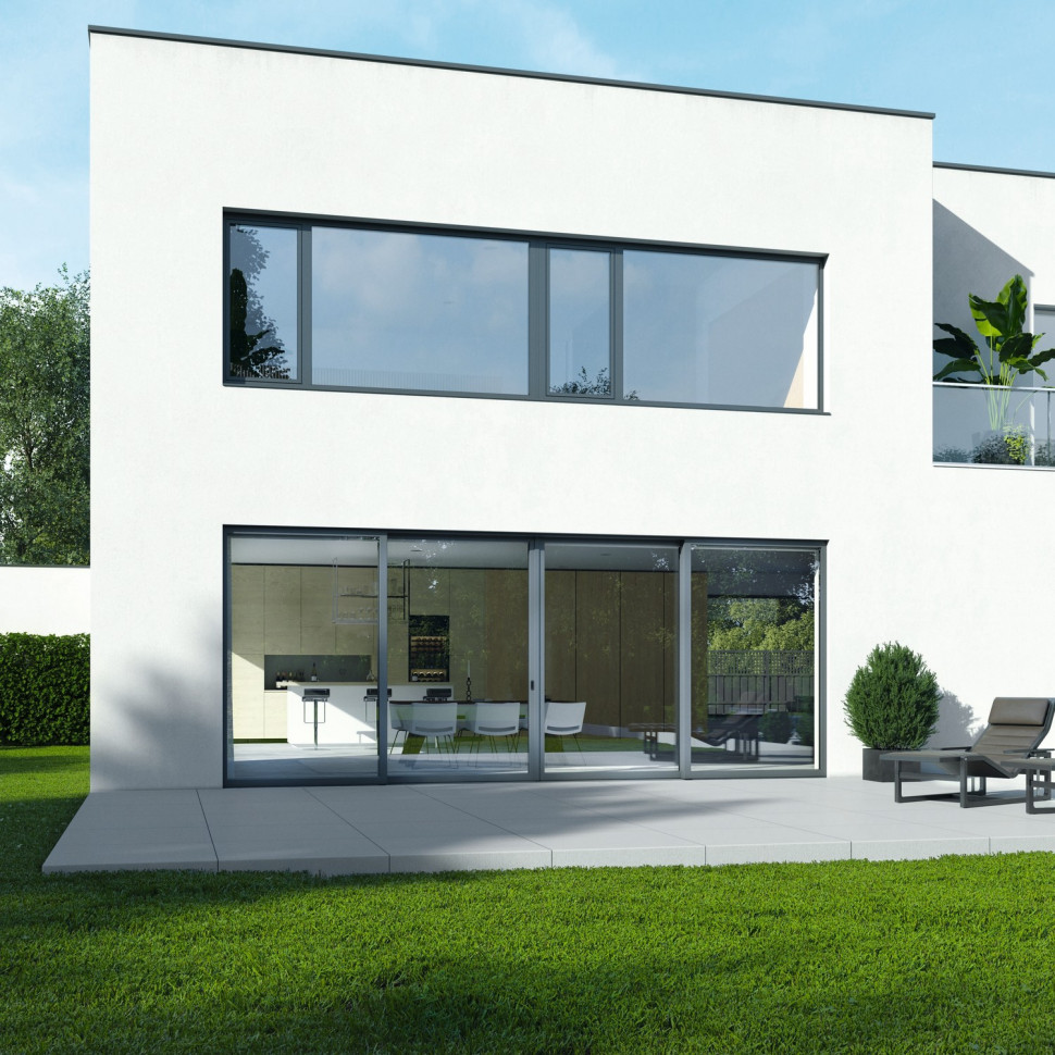 Drzwi Schüco LivIngSlide idealnie wpisują się w nowoczesną architekturę