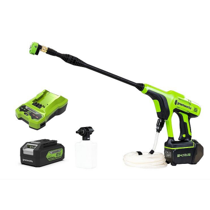 24V myjka ciśnieniowa Greenworks G24PWK4 zestaw ładowarka + aku 4Ah