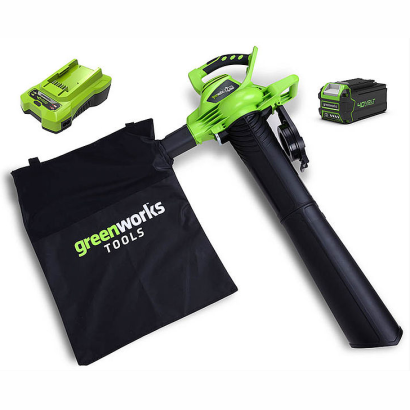 40V dmuchawa/odkurzacz Greenworks GD40BVK4 zestaw ładowarka + aku 4Ah