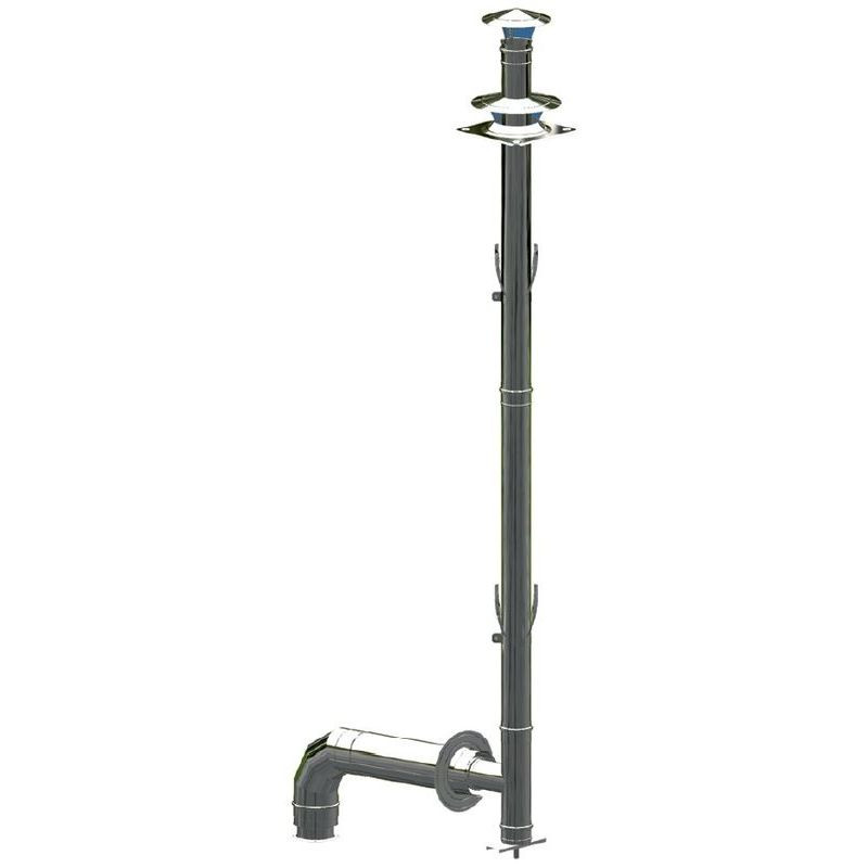 Współśrodkowy system kominowy dla kotłów z zamkniętą komorą spalania