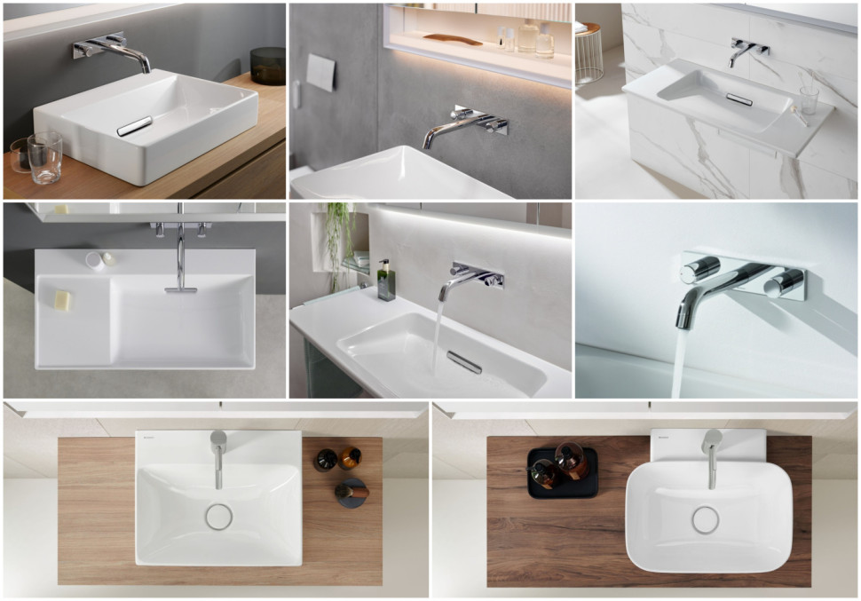 Umywalki z kolekcji Geberit ONE.