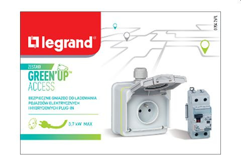 Gniazdo Green’up Access z zabezpieczeniem orazStacje ładowania Green’up