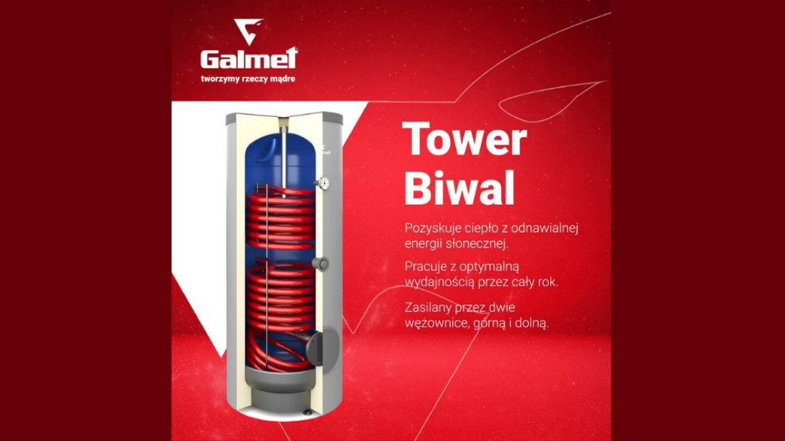 Tower Biwal - pierwszy z serii wyjątkowych wymienników biwalentnych, z dwoma wężownicami spiralnymi