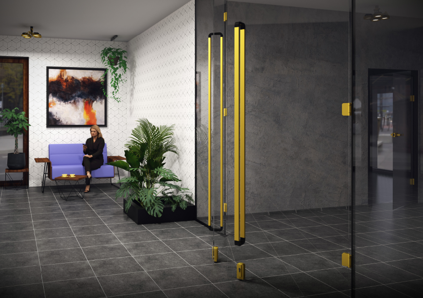 WALA uchwyty do dzwi szklanych modułowe wnętrze