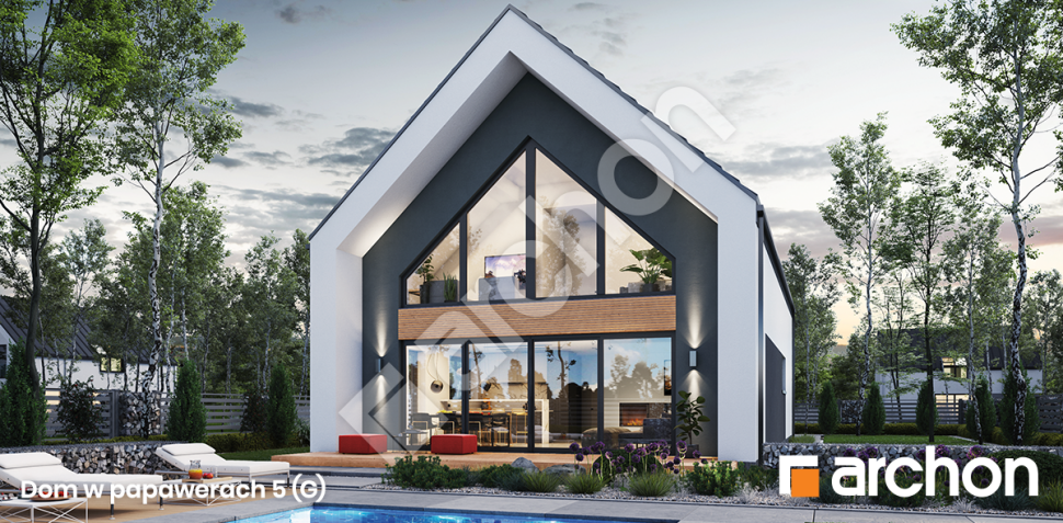 Dom w papawerach 5 (G) - nowoczesna harmonia w stylu stodoły