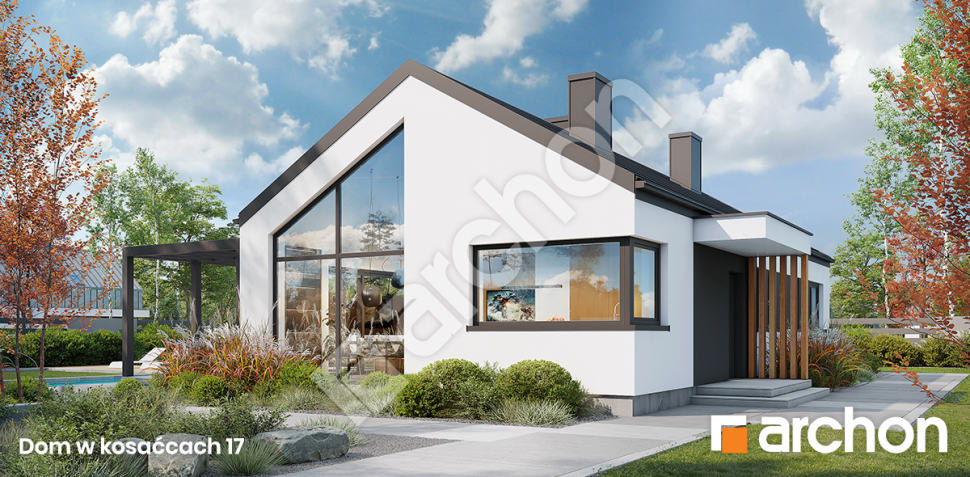 Dom w kosaćcach 17 - nowoczesny design i funkcjonalność parterowej bryły