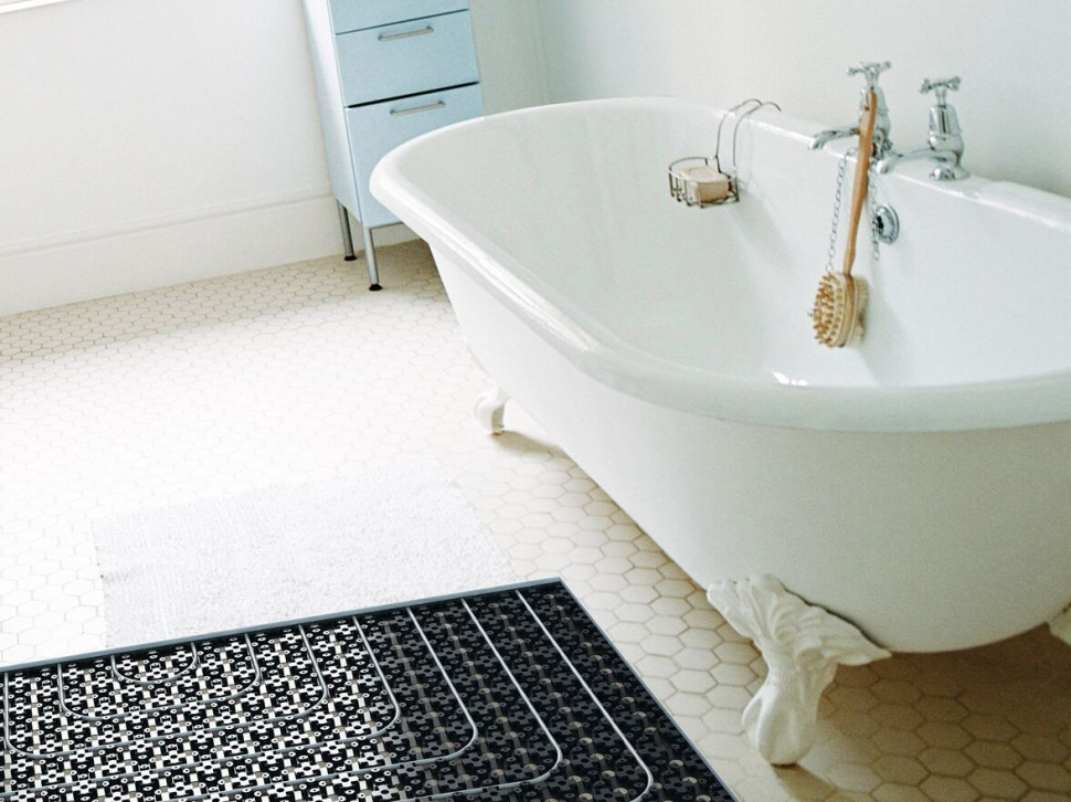 System Uponor Minitec, dzięki swojej niskiej wysokości (to zaledwie 16 mm!), może być zamontowany na już istniejącej podłodze