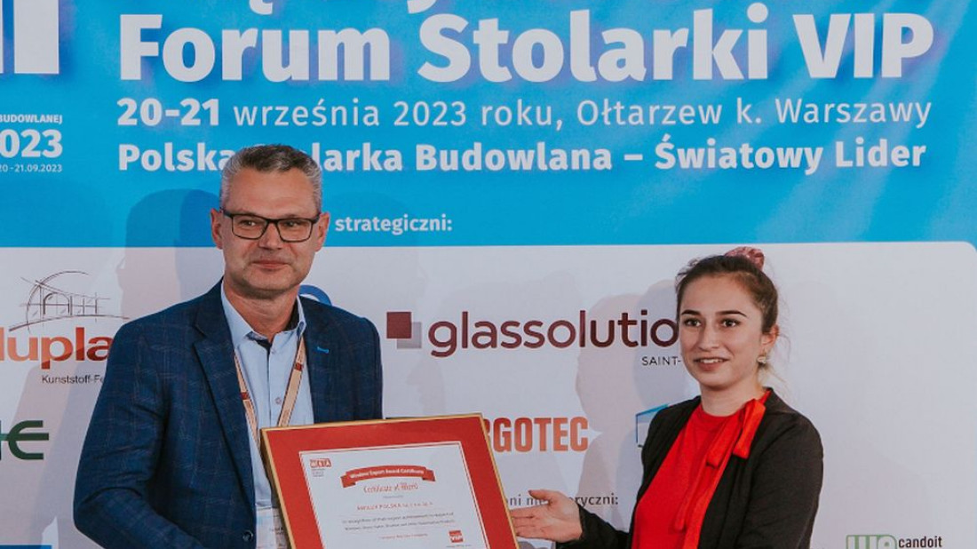 AWILUX zdobywa prestiżową nagrodę Windoor Export Award