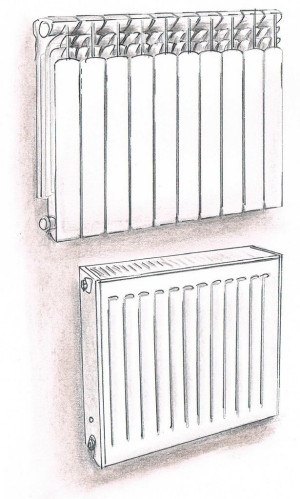 Tylko niektóre grzejniki są symetryczne i można je ustawić dowolną stroną do ściany