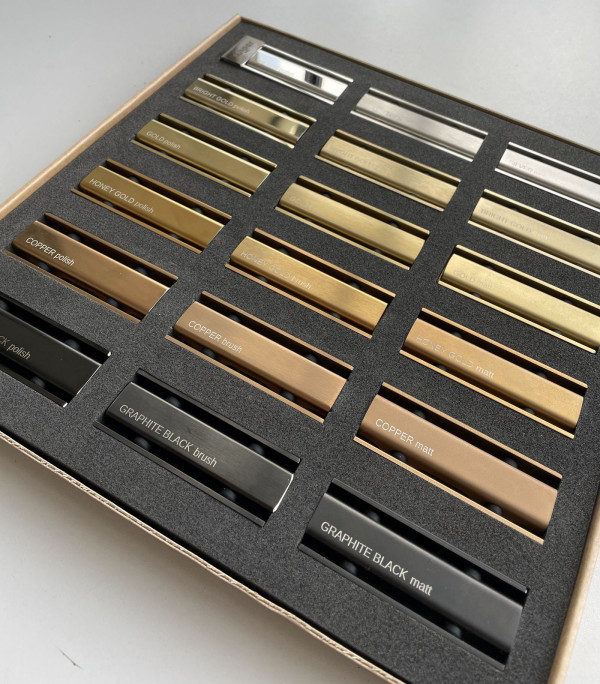 Odpływ prysznicowy INTENSI 316 - warianty kolorystyczne