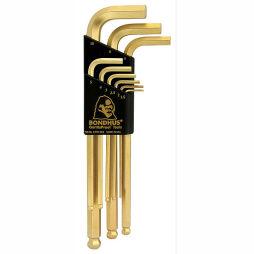 Zestaw imbusów 1,5 - 10 BONDHUS - długie, z kulką, pokryte złotem [9 cz.]