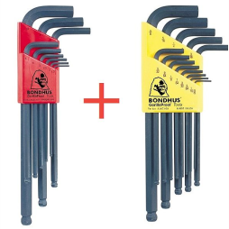 Zestaw 22 imbusów BONDHUS [9 szt. metrycznych 10999 + 13 szt. calowych 10937]