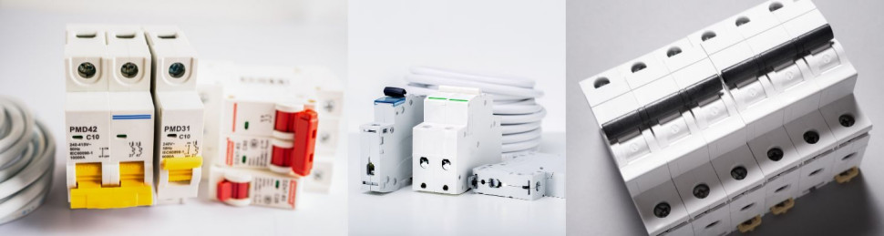 Przykłady elementów do zamontowania w rozdzielnicy