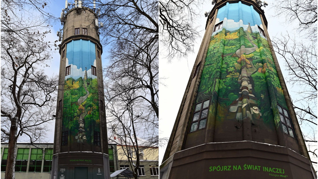 Nowy mural w Sandomierzu oczyszcza powietrze