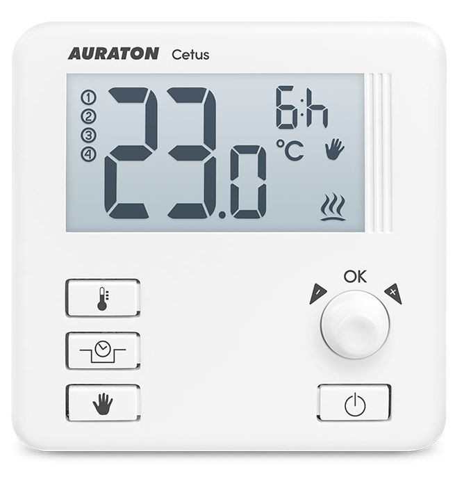 AURATON Cetus - przewodowy regulator temperatury pracujący w cyklu 24 godzinnym