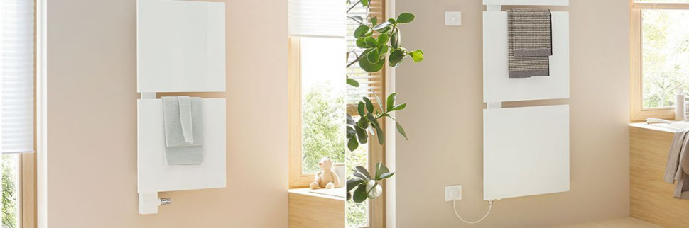 Grzejniki wodne: Signo i Signe E - zasilany wyłącznie elektrycznie. fot. KERMI