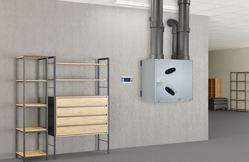 Rekuperator Reversus na ścianie