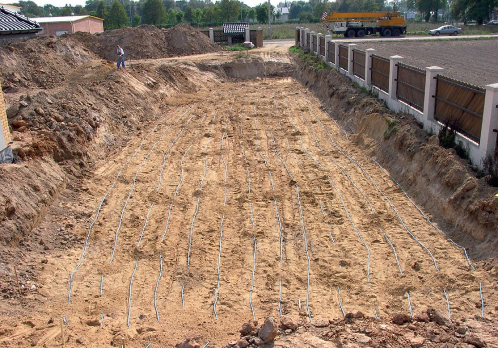 Źródło dolne pompy ciepła - układanie