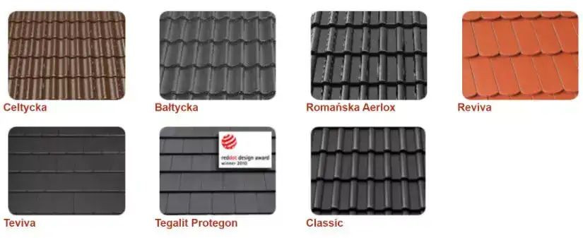 W asortymencie dachówek betonowych firmy BMI BRAAS można odnaleźć powyższe warianty
