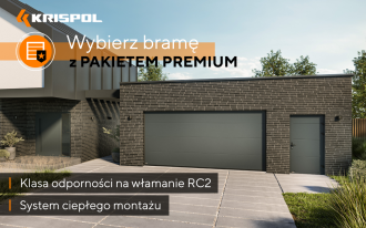 Marka KRISPOL wprowadza do oferty bramę garażową z pakietem PREMIUM