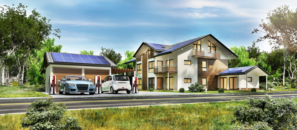 Jeśli dwóch właścicieli domu typu bliźniak zamontuje wspólnie taką ładowarkę z dwoma złączami, to będą mogli korzystać z niej w tym samym czasie i sprawnie ładować swoje EV. 