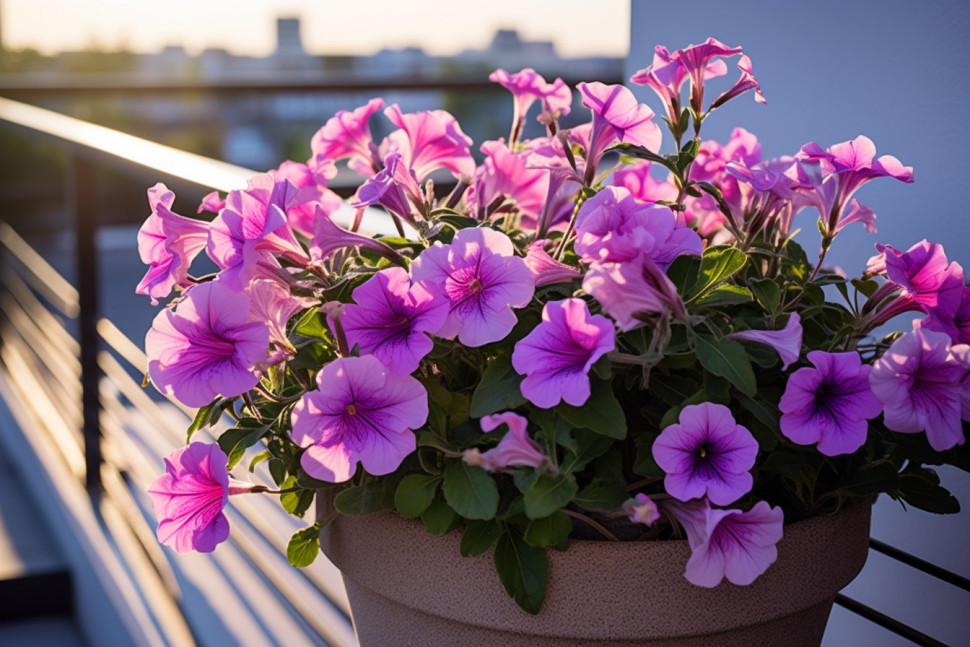 Petunie na balkonie