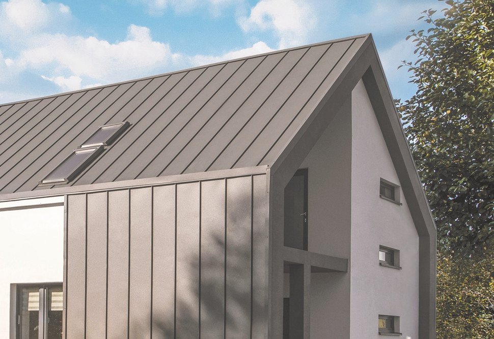 Panel dachowy na rąbek Blachy Pruszyński kolor grafit