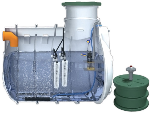 W przypadku niektórych typów oczyszczalni, powstające osady można poddać kompostowaniu i w całości wykorzystać na działce