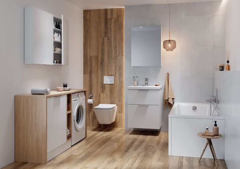 Niezależnie od wysokości samego stelaża, często wykonuje się zabudowę sięgającą do sufitu