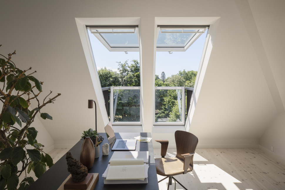 Widok zza oka, dostęp do światła dziennego i świeżego powietrza sprzyjają efektywności pracy