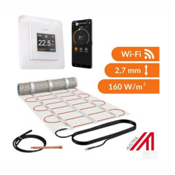 Zestaw mata grzewcza Etherma DS 1,5 m2 160W/m2 z termostatem eTouch Pro WiFi, białym