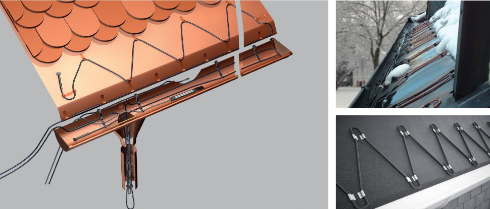 System ogrzewania dachu, rur spustowych i rynien można ułożyć, gdy dom jest zamieszkany