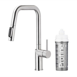 DUERO PURE STYLE INOX bateria kuchenna z filtracją wody oraz wyciąganą wylewką
