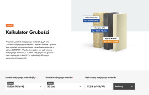 Porównaj tradycyjne materiały izolacyjne z płytami EUROPIR® - kalkulator grubości izolacji
