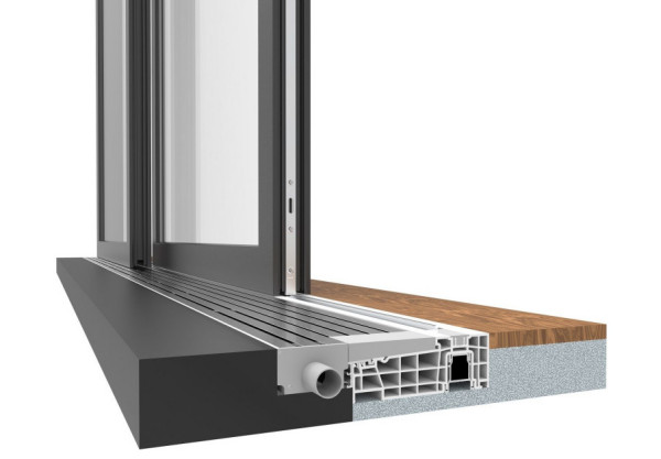 W drzwiach tarasowych podnoszono-przesuwnych zastosowano wyjątkowe rozwiązanie - próg zlicowany z podłogą