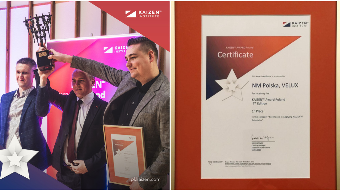 Namysłowska fabryka VELUX triumfuje w konkursie KAIZEN™ Award Poland 2023!